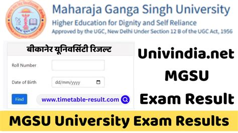mgsu result 2023 ba 1st year|MGSU Result 2024 OUT at mgsubikaner.ac.in, Direct Link to .